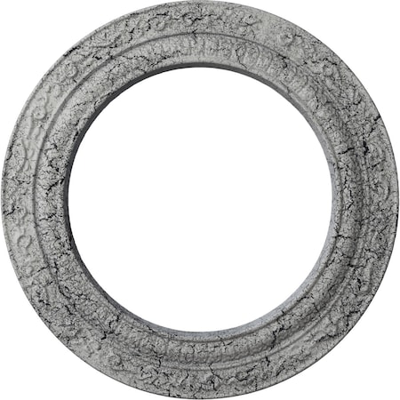 Ekena Millwork Andrea Ceiling Medallion (Fits Canopies up to 8"), 12"OD x 8"ID x 1/2"P, Ultra Pure White Crackle CM12ADUWC